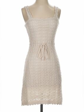 White Crochet Dress